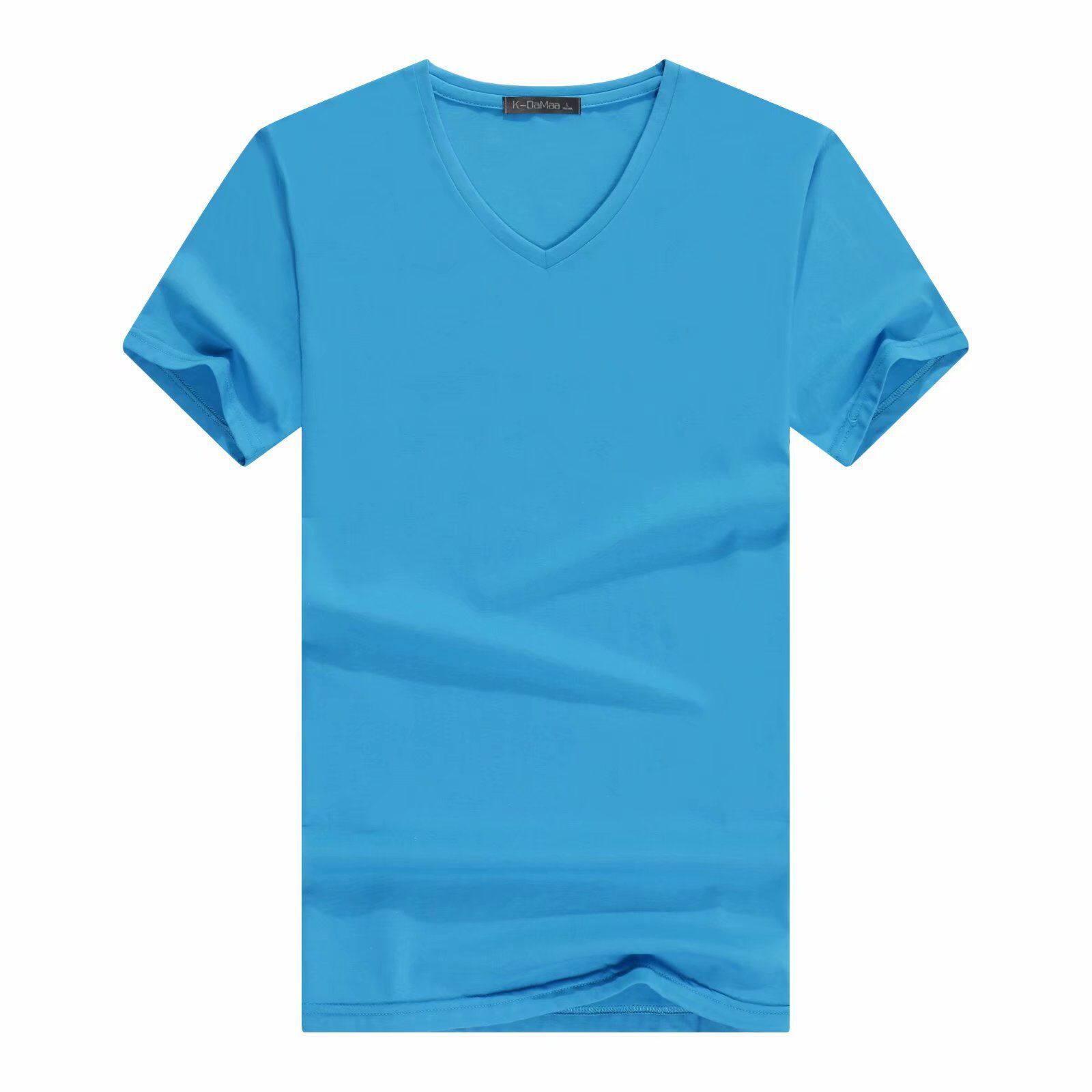 蓝色短袖t恤定制款式图片