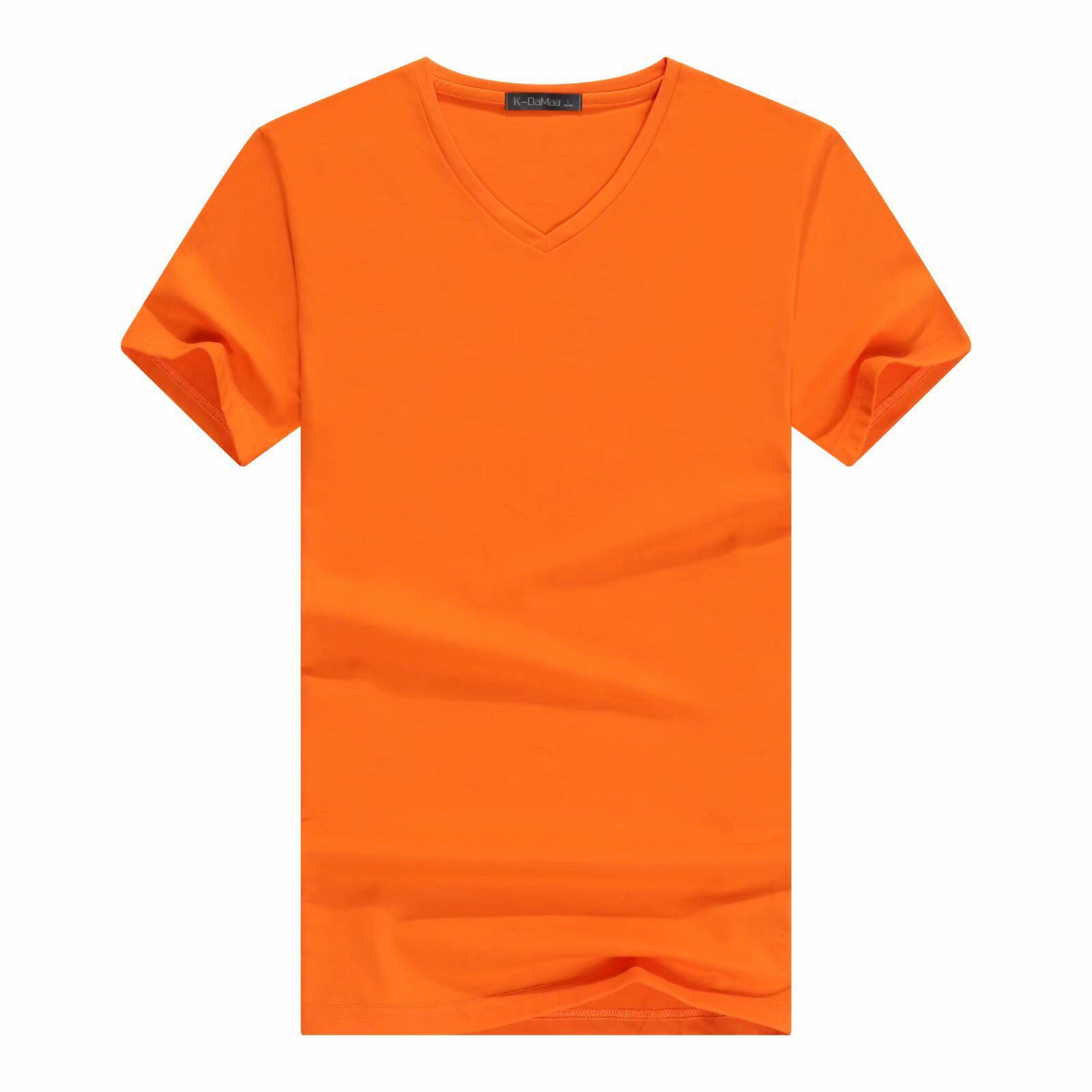 橘色短袖t恤定制款式图片