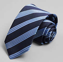 男士蓝色条纹领带