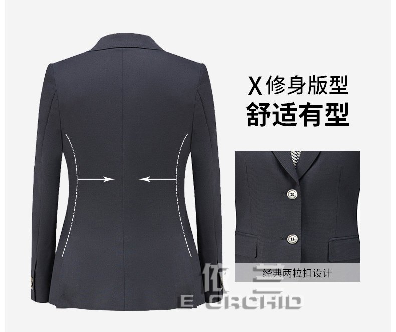 秋冬季羊毛女士西服套装背面图