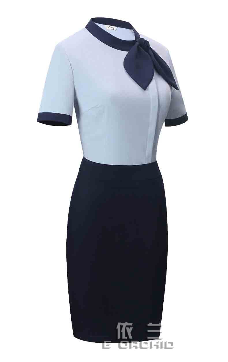 航空公司空姐短袖工作服侧面图