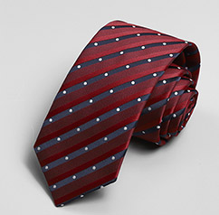 红色斑点高档领带