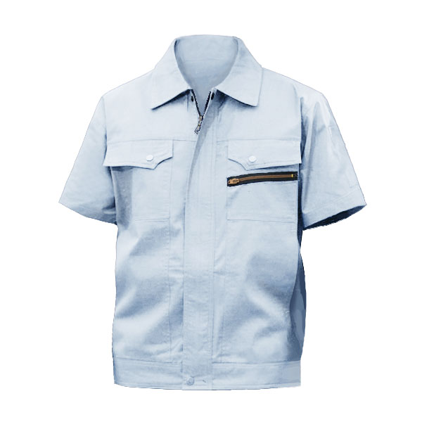 工厂工人短袖工作服款式图片